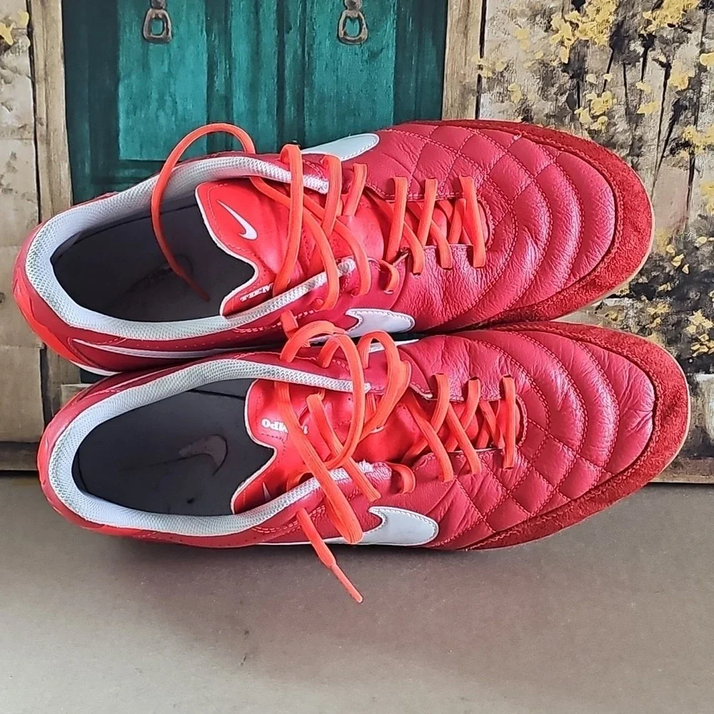 Nike Tiempo Natural IV Leather IC US 14 UK 13 509090 619 Soccer Futsal Shoes